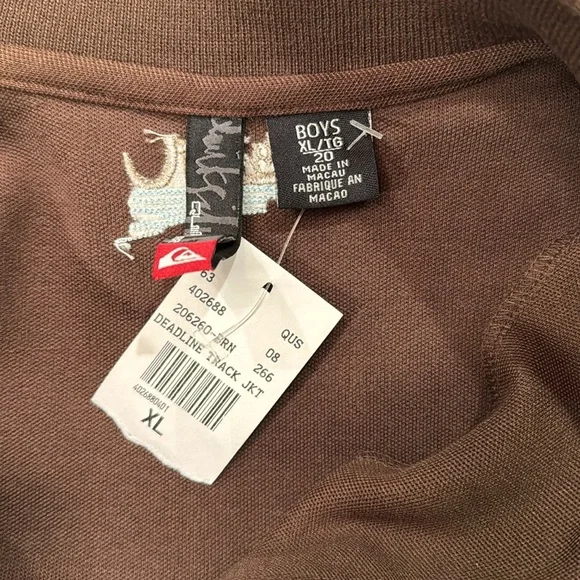 BNWT QUICKSILVER BROWN ZIP UP - Picture 9 of 9